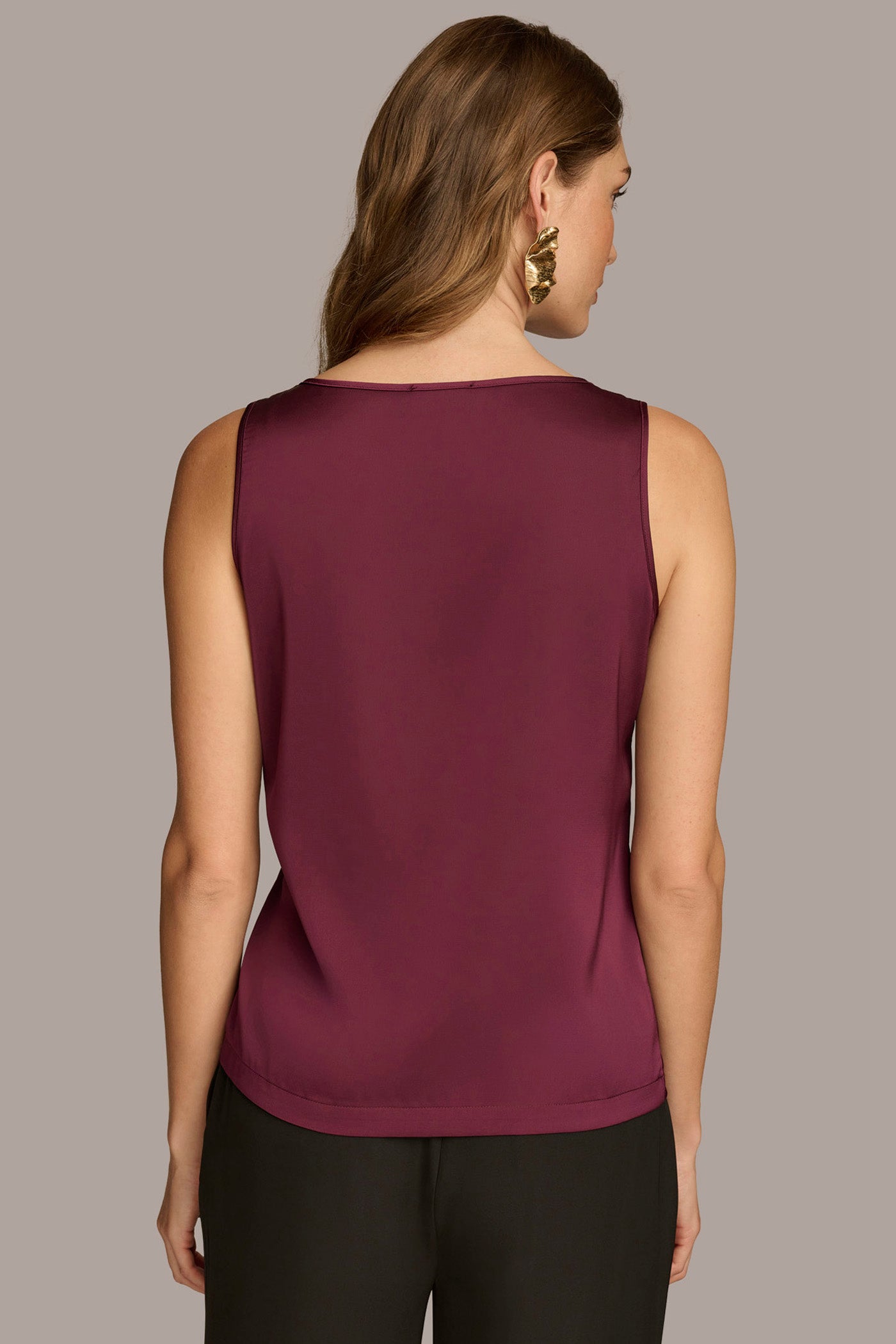 (image for) UNIQUE CHARM CHARMEUSE SCOOP NECK CAMI